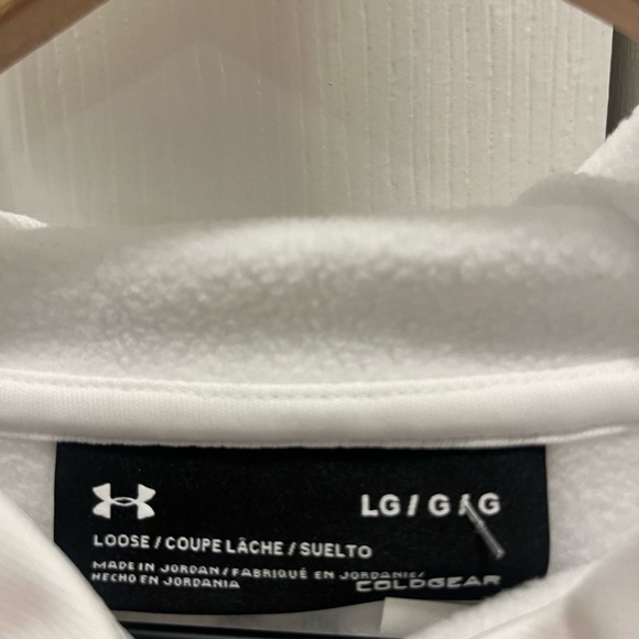 White and Pink Under Armour Coolgear Sweatshirt Size Large - Picture 3 of 4